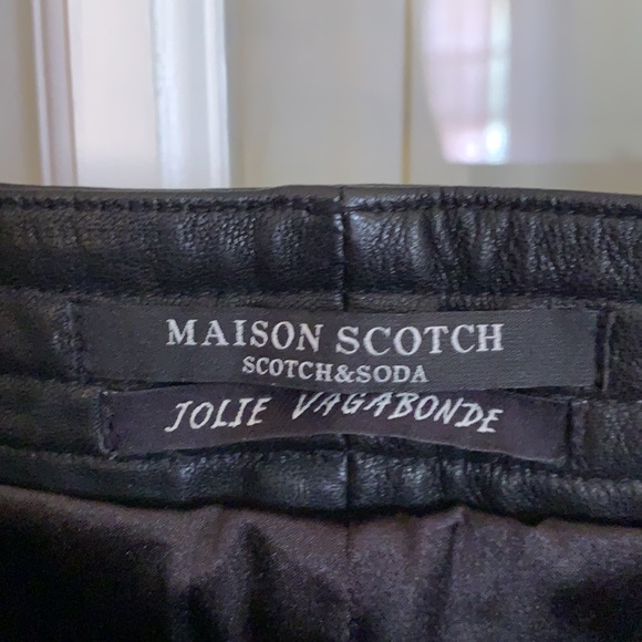 Genuine Leather SCOTCH & SODA Jolie Vagabonde Leather Pants - Small/1 - Like New - Picture 6 of 11